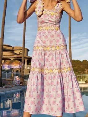 CeliaB ELARA DRESS Sunburst NWT Medium M $448 Celia B